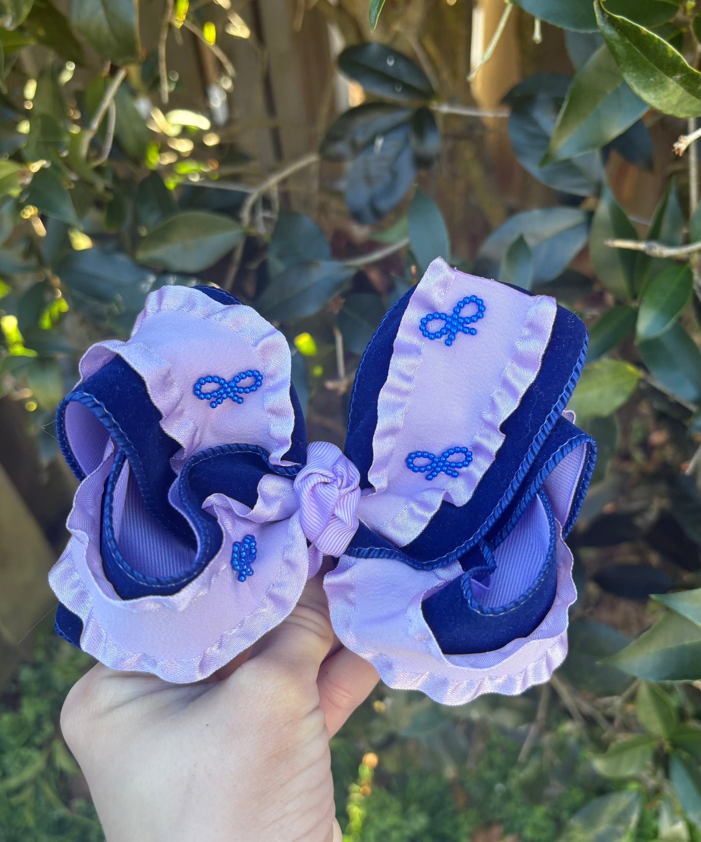 Midnight Lavender Bow