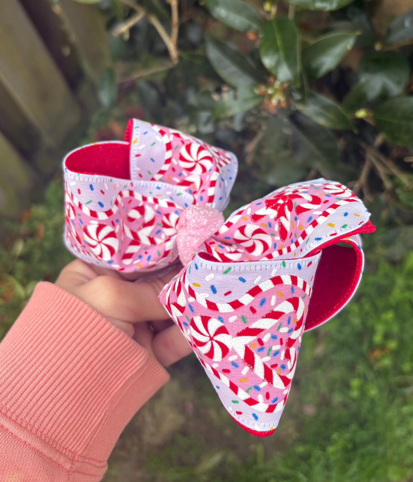 Candy Cane Lane Bow