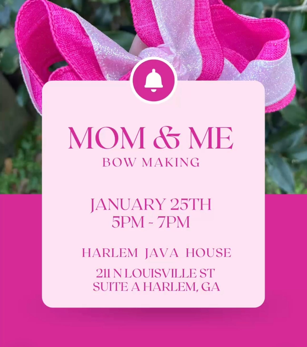 Mommy and me Bow Making Event.