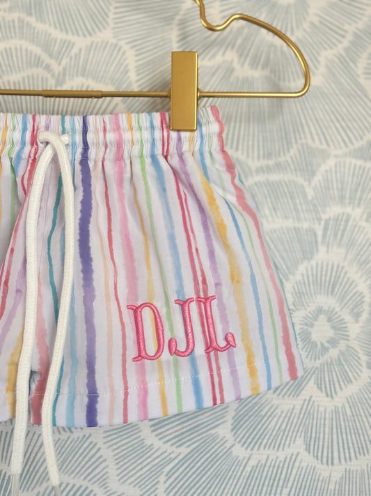 Sunset Stripes Swim Shorts