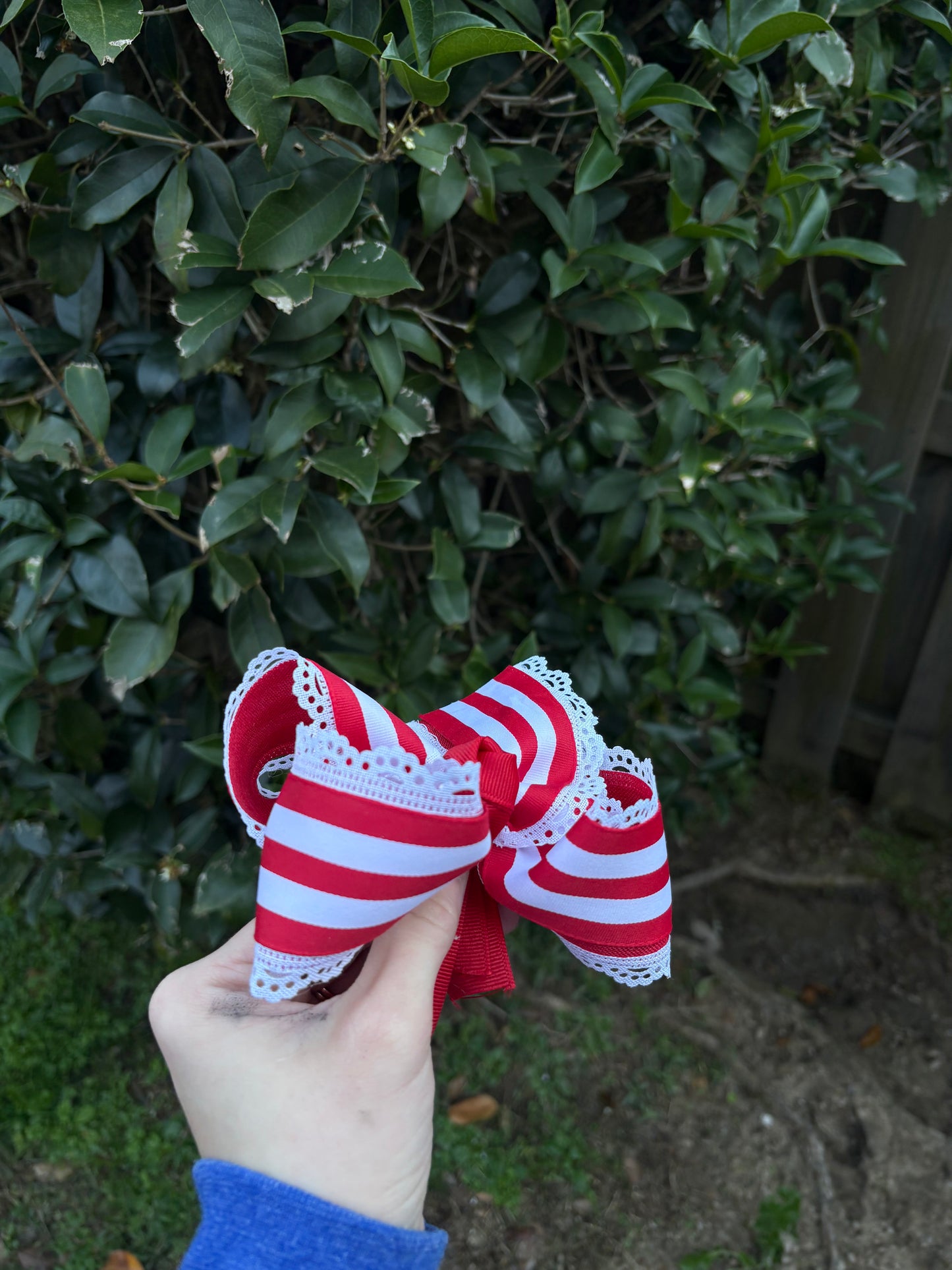 Candy Cane Bow