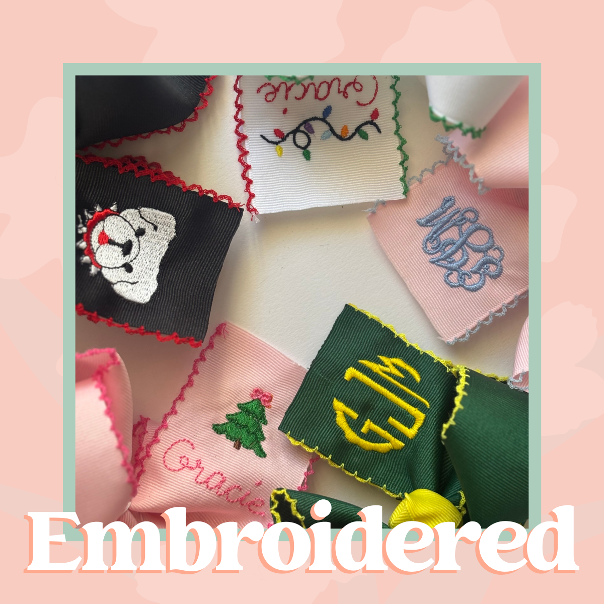 Embroidered Bows