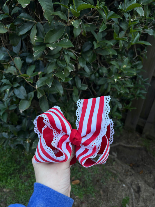 Candy Cane Bow