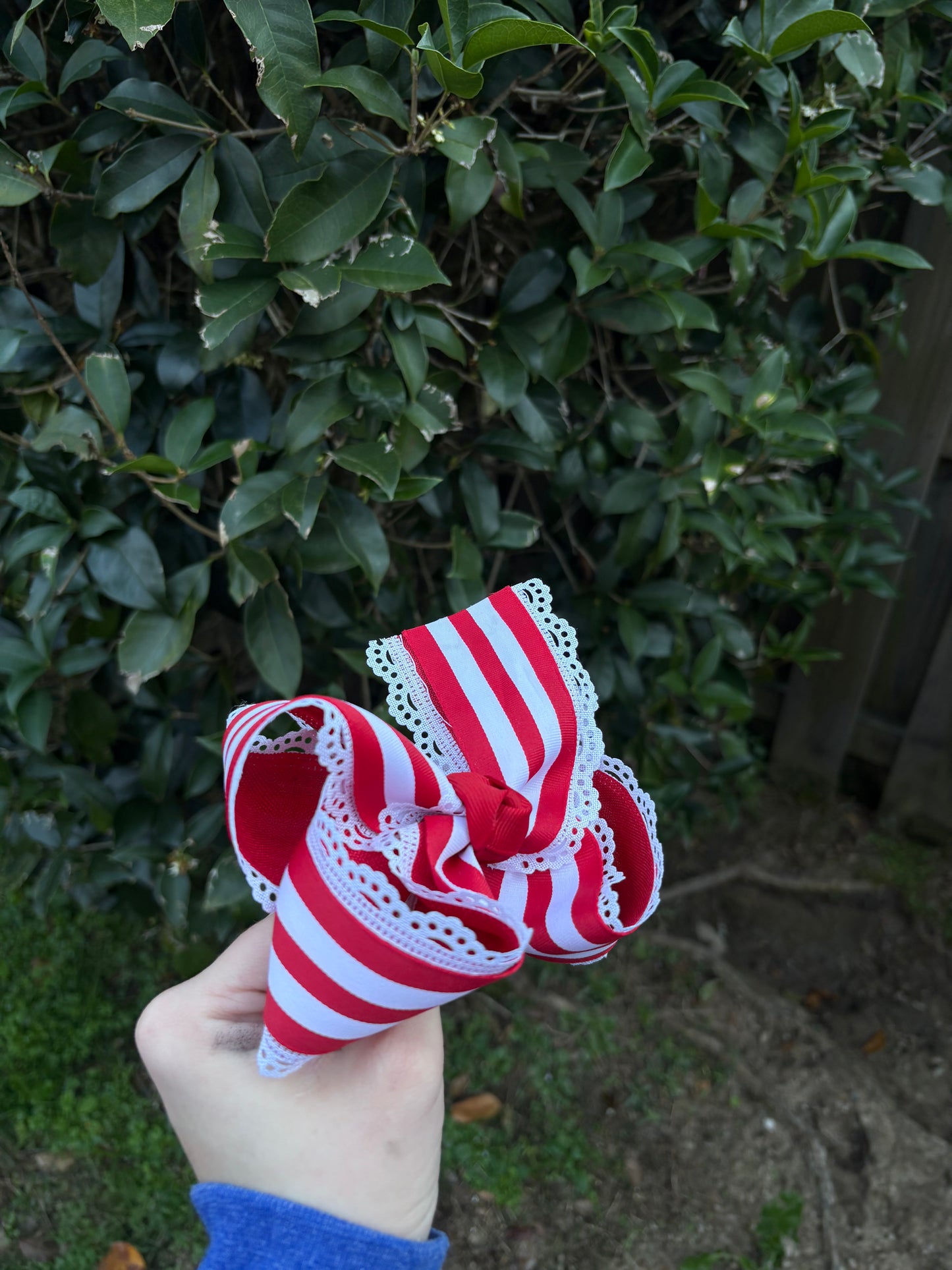 Candy Cane Bow