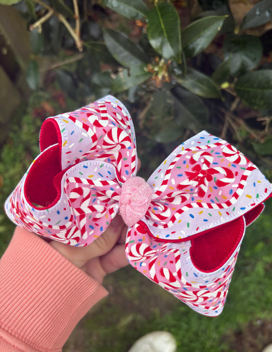 Candy Cane Lane Bow