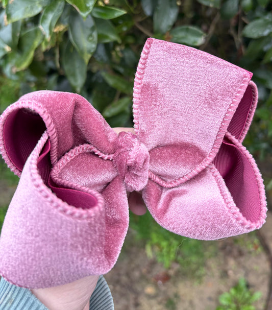 Mauve Velvet Bow