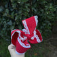 Red and White Bow